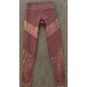 ALO Yoga Womens Sheila Mesh High Waisted Legging Rosewood Pink Size Large